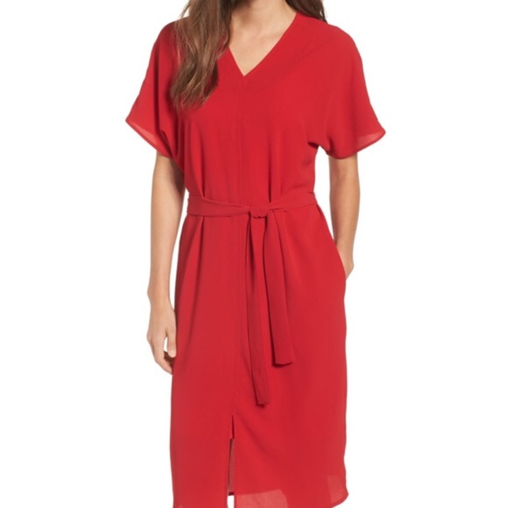 NWT Bobeau Stretch Crepe Dress Red sz. Sm✨
